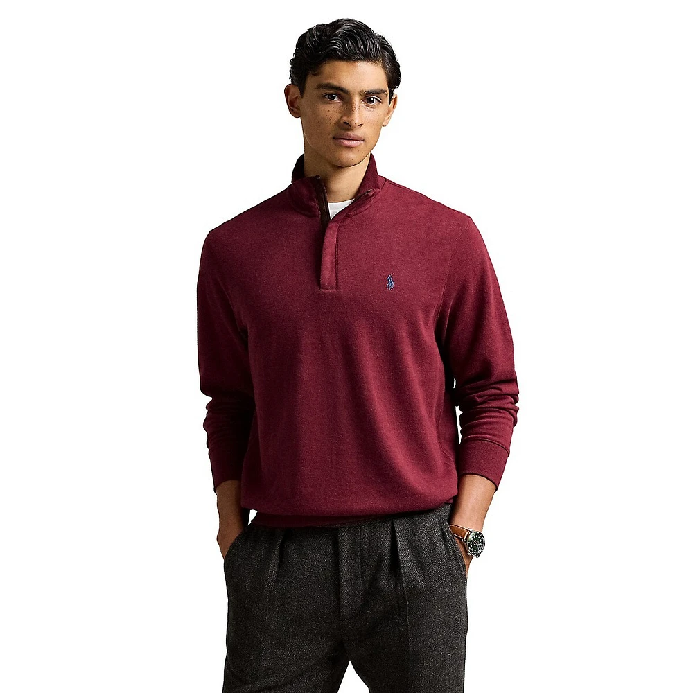 Luxury Jersey Quarter-Zip Pullover