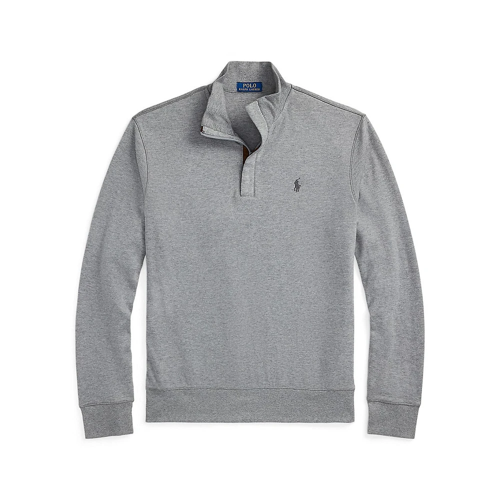 Luxury Jersey Quarter-Zip Pullover
