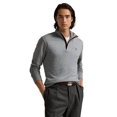 Luxury Jersey Quarter-Zip Pullover
