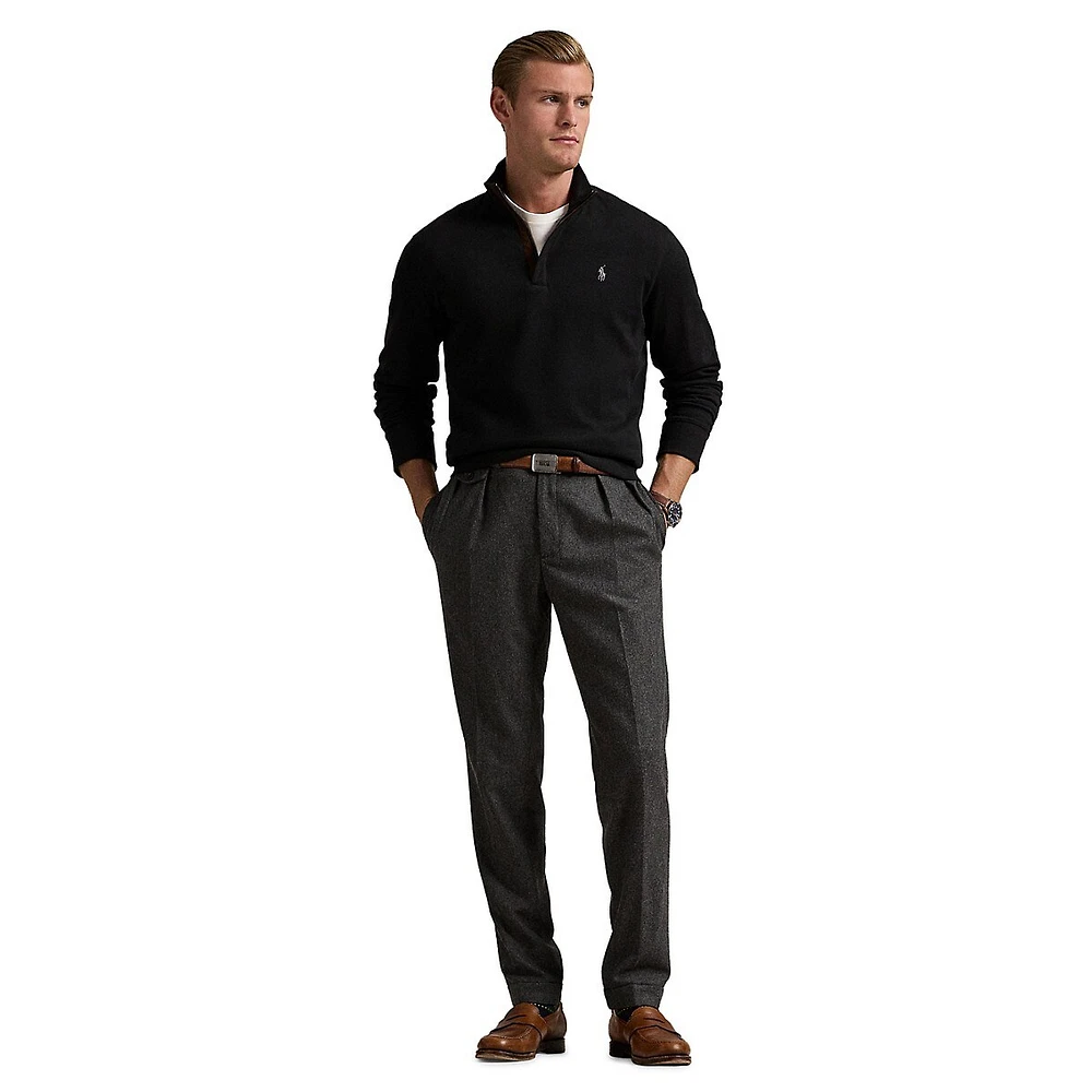 Luxury Jersey Quarter-Zip Pullover