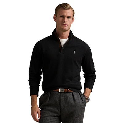 Luxury Jersey Quarter-Zip Pullover