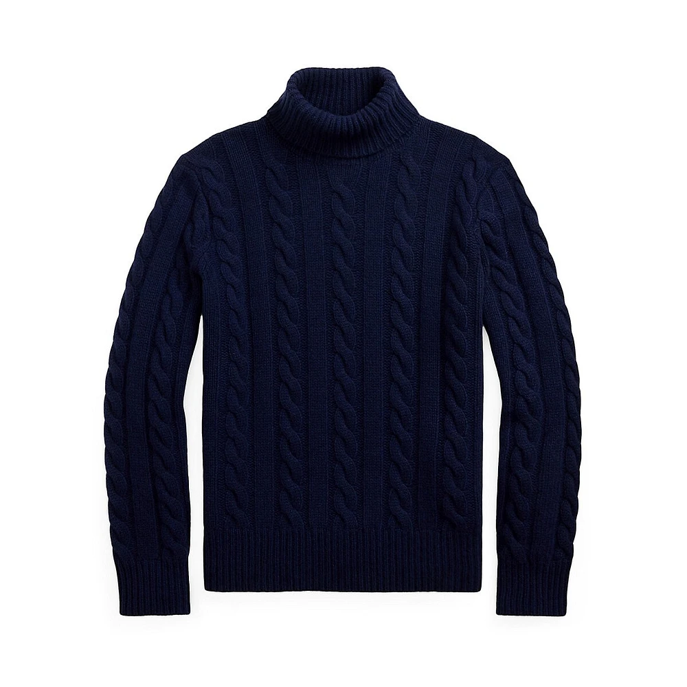 Cable-Knit Wool-Cashmere Sweater