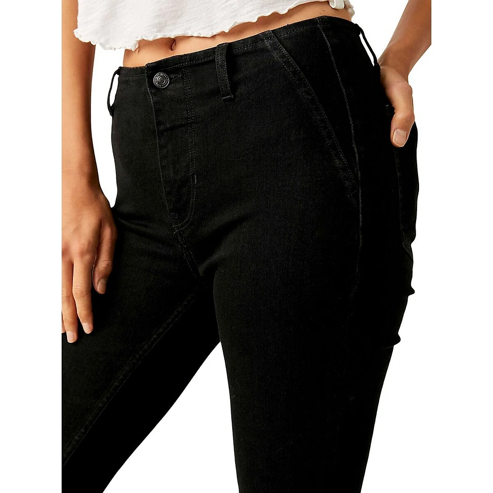 We The Free Level Up Slit Slim Flare Jeans