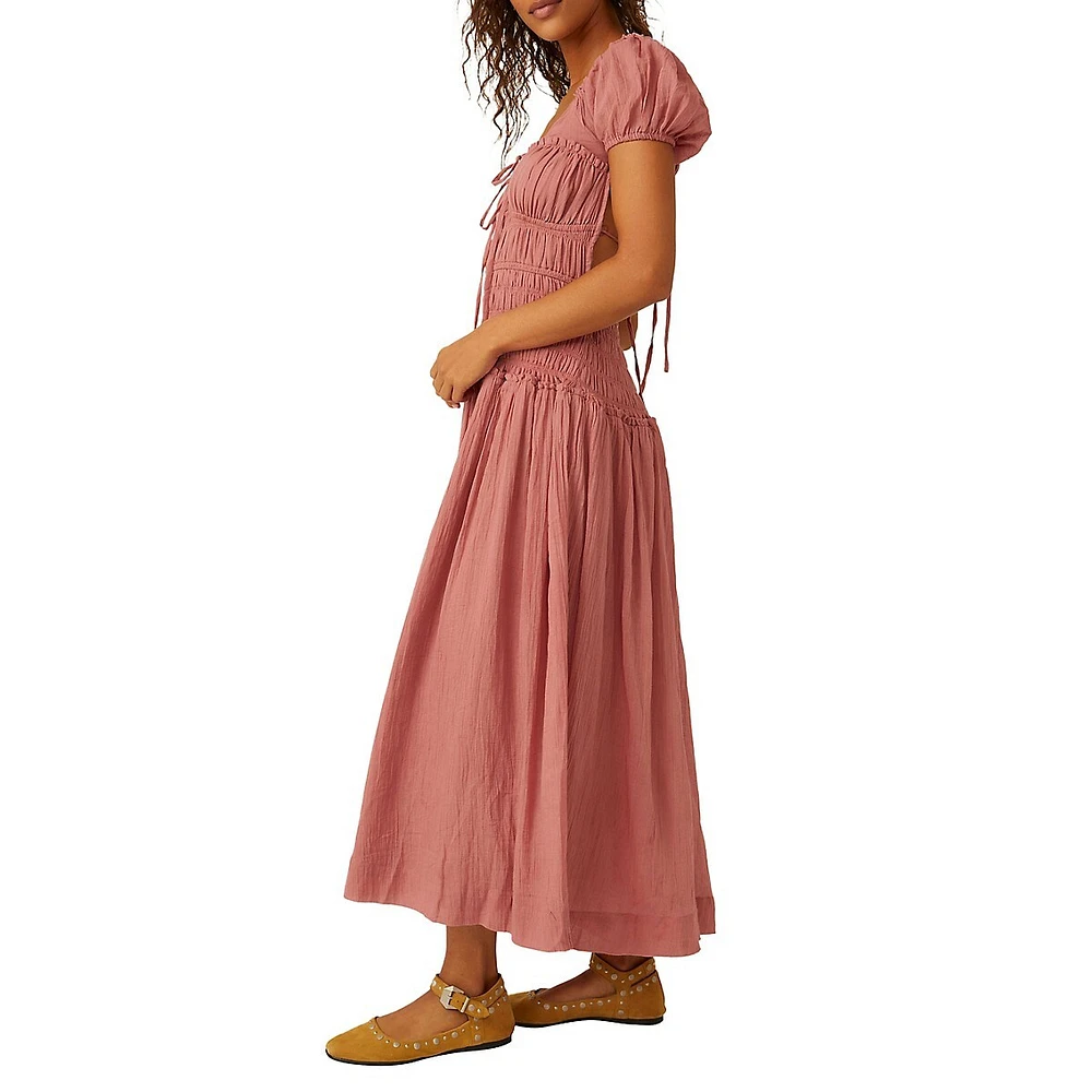 Feeling Bonita Midi Smocked Dress
