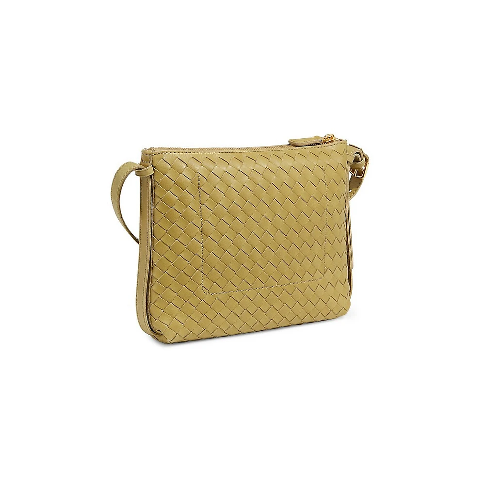 Woven Leather Crossbody Bag