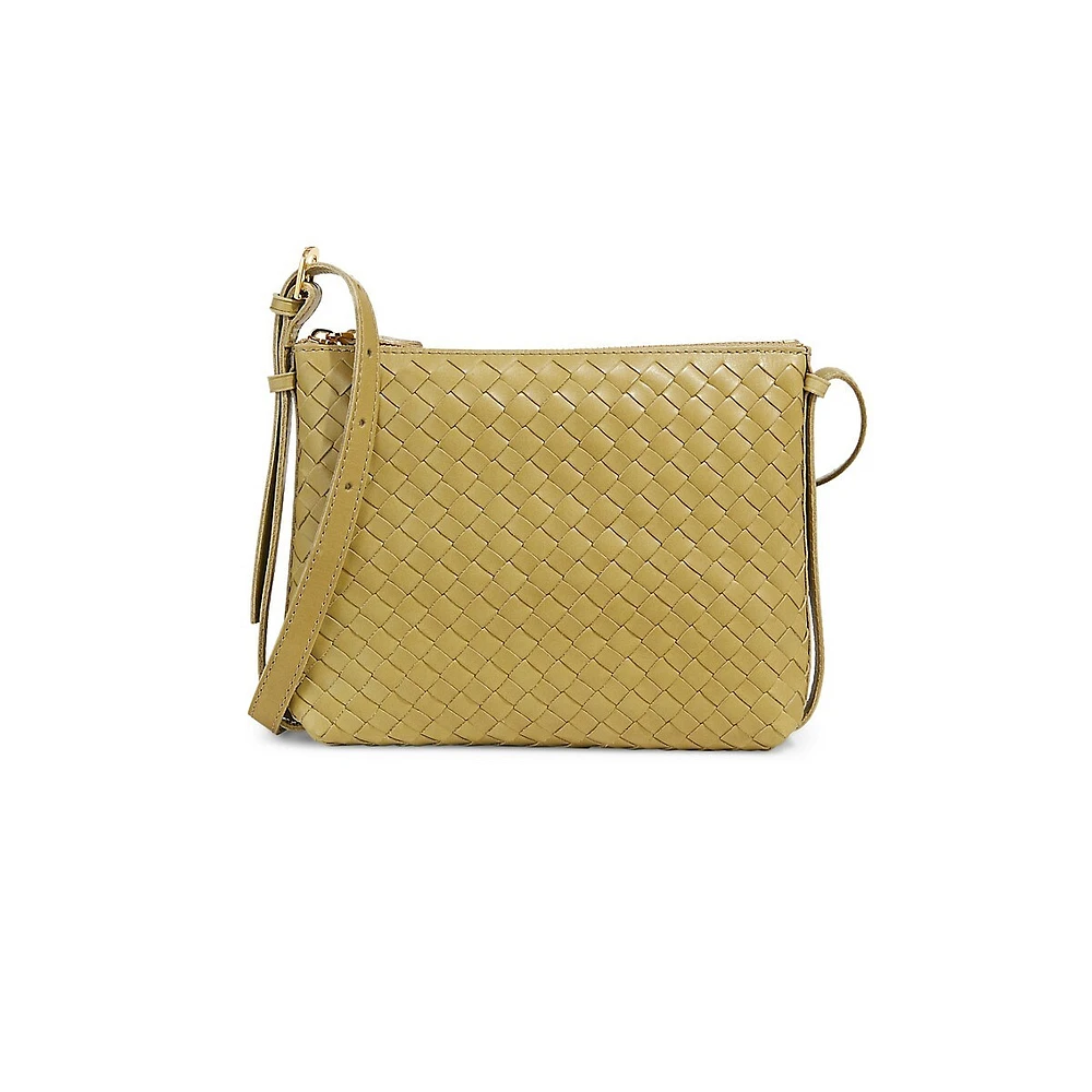 Woven Leather Crossbody Bag