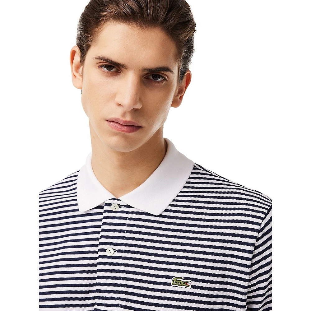 The Original L.12.12 Striped Mini Piqué Polo Shirt