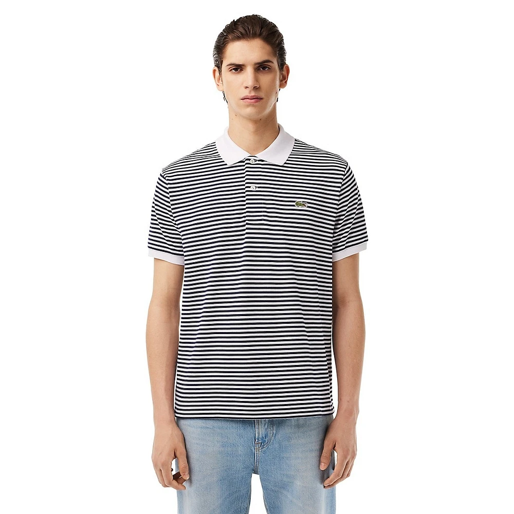 The Original L.12.12 Striped Mini Piqué Polo Shirt