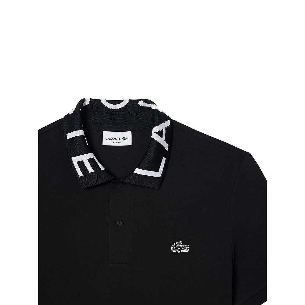 Lacoste Movement Slim-Fit Logo-Lettered Polo Shirt