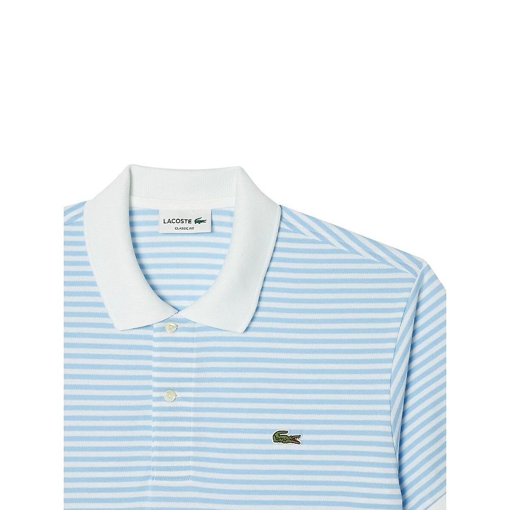 The Original L.12.12 Striped Mini Piqué Polo Shirt