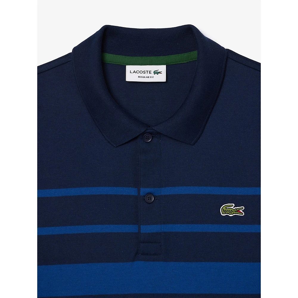 Gradient Stripe Interlock Polo Shirt