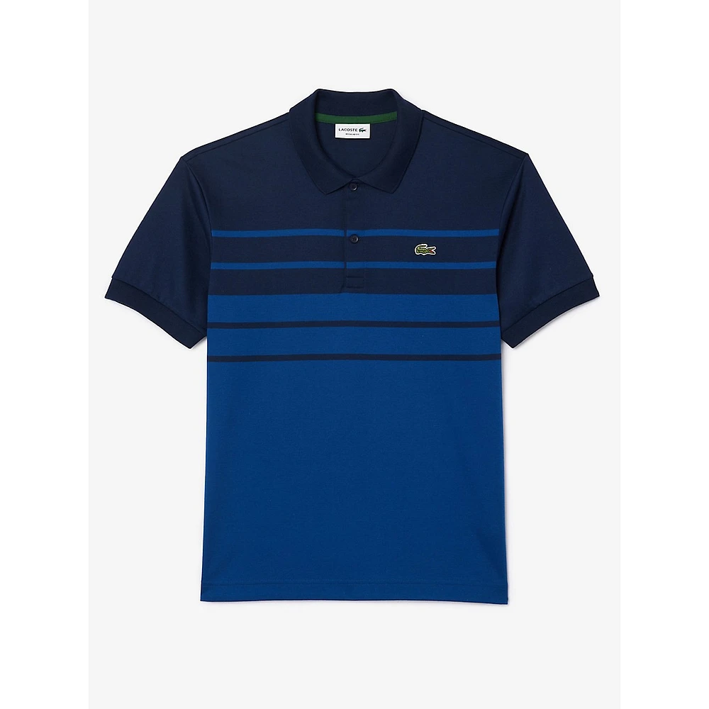 Gradient Stripe Interlock Polo Shirt