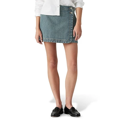 Wrap Denim Mini Skirt - You Need Me