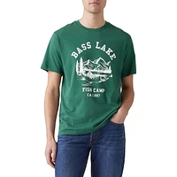 Relaxed-Fit Bass Lake Fish Camp Graphic T-Shirt