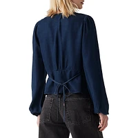 Dolores Slim-Fit Tie-Back Blouse