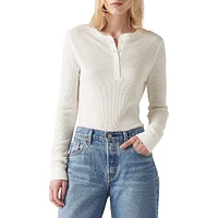 Jakob Waffle-Knit Henley Top