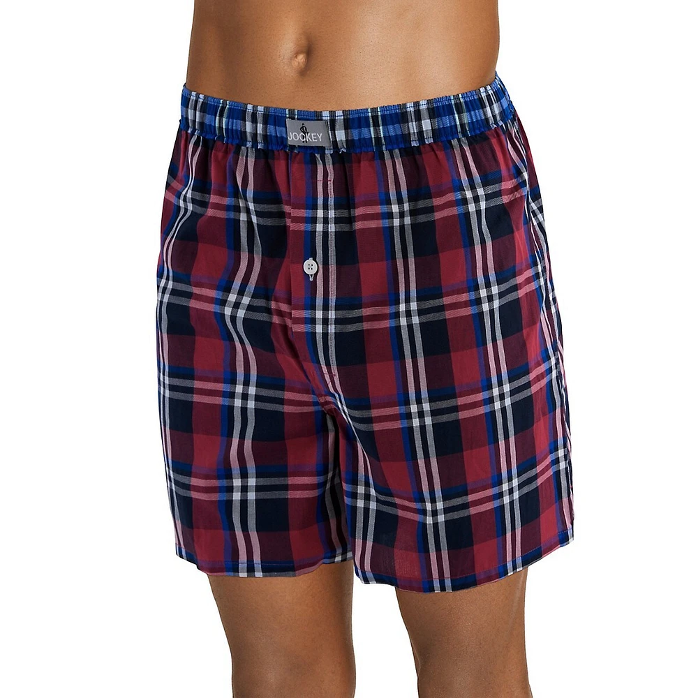 Relaxed-Fit Woven Cotton Boxer Briefs