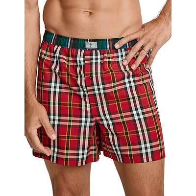 Relaxed-Fit Woven Cotton Boxer Briefs