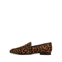 Loraine Snaffle-Bit Cow Hair Loafers