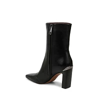 Briar Leather Square-Toe Booties