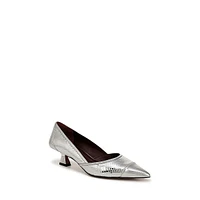 Darcy Embossed Kitten Pumps