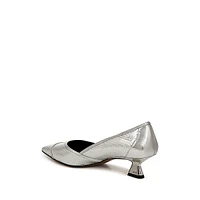 Darcy Embossed Kitten Pumps