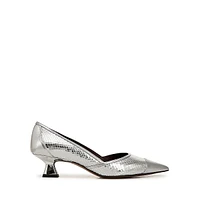 Darcy Embossed Kitten Pumps