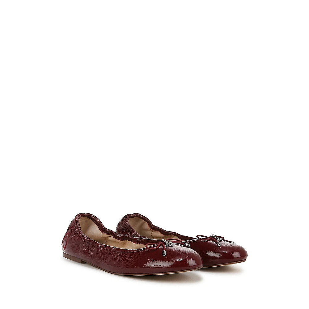 Felicia Cushioned Leather Ballet Flats