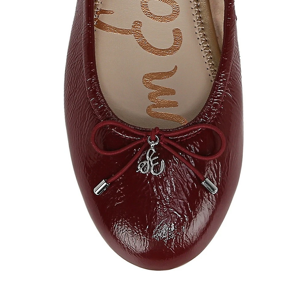 Felicia Cushioned Leather Ballet Flats