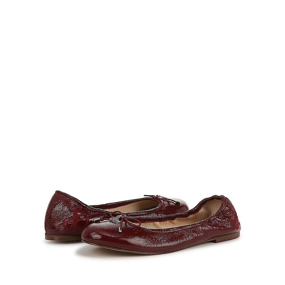 Felicia Cushioned Leather Ballet Flats