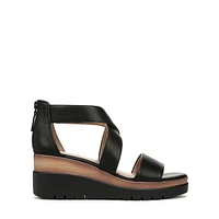 Goodtimes Back-Zip Wedge-Heel Sandals