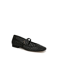 Tinsley2 Faux Raffia Mary Jane Flats