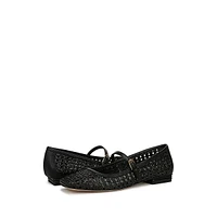 Tinsley2 Faux Raffia Mary Jane Flats