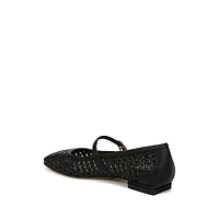 Tinsley2 Faux Raffia Mary Jane Flats