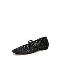 Tinsley2 Faux Raffia Mary Jane Flats