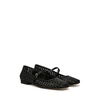 Tinsley2 Faux Raffia Mary Jane Flats