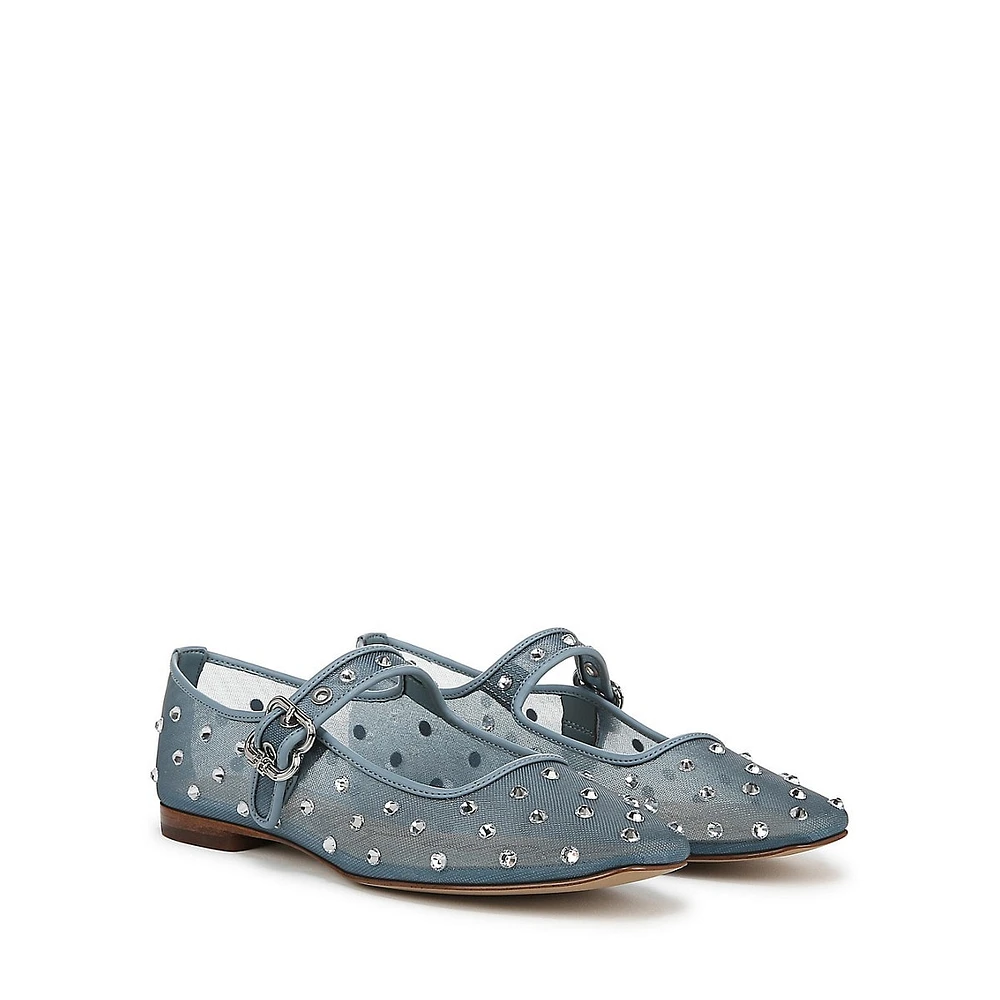 Ballerines Mary Jane en maille strass Michaela Shine