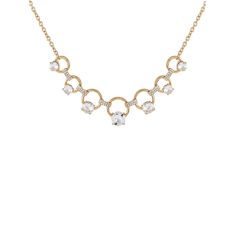 Simple Shine Goldtone & Crystal Statement Necklace