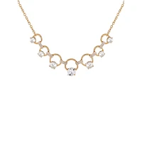 Simple Shine Goldtone & Crystal Statement Necklace