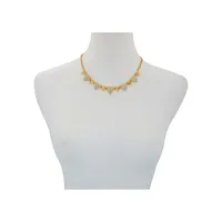 On Point Goldtone & Crystal Statement Necklace