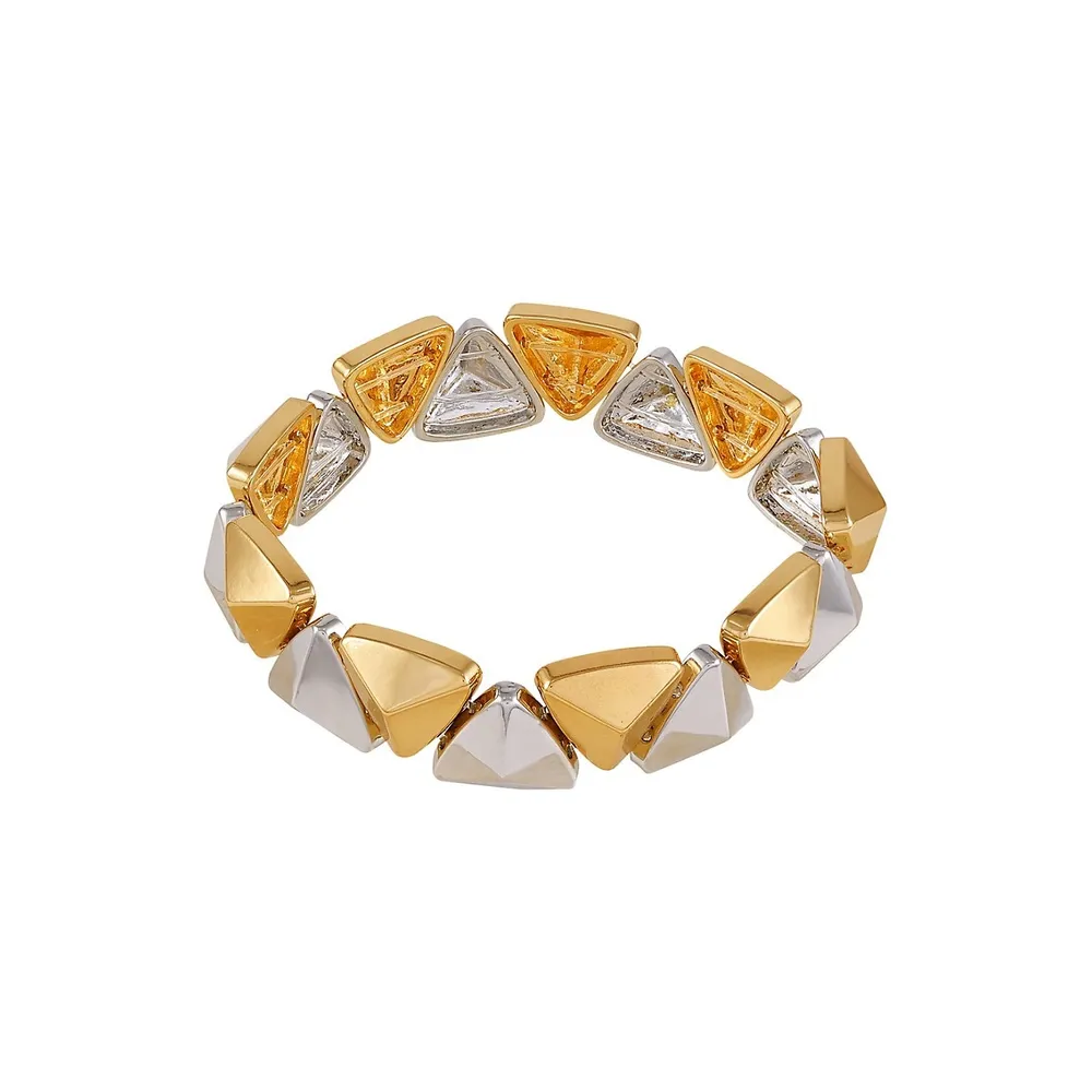 On Point Two-Tone Stretch Bracelet