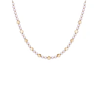 Posh Pearls Goldtone & Blush Faux Pearl Graduated Necklace