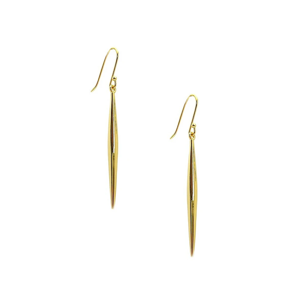 Goldtone Tapered Spear Earrings