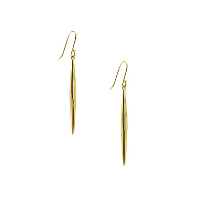 Goldtone Tapered Spear Earrings