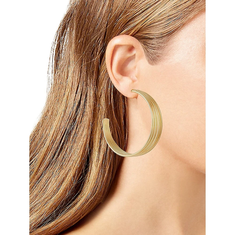 Goldtone Stacked Hoop Earrings