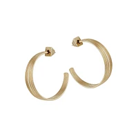 Goldtone Stacked Hoop Earrings