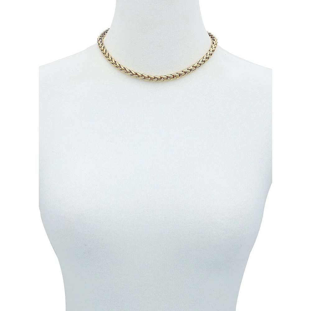 Basics Goldtone Wheat Chain Necklace - 16-Inch