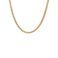 Basics Goldtone Wheat Chain Necklace - 16-Inch