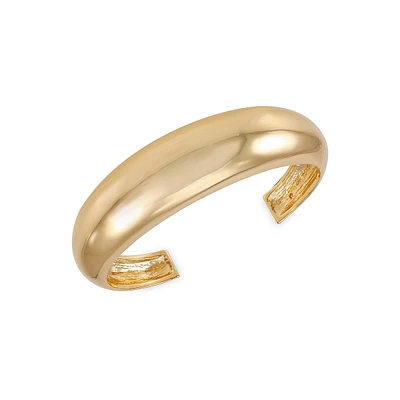 Double Dapped 14K Goldplated Domed Cuff Bracelet