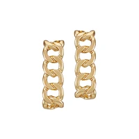 14K Goldplated Curb Chain Ear Suspender Earrings
